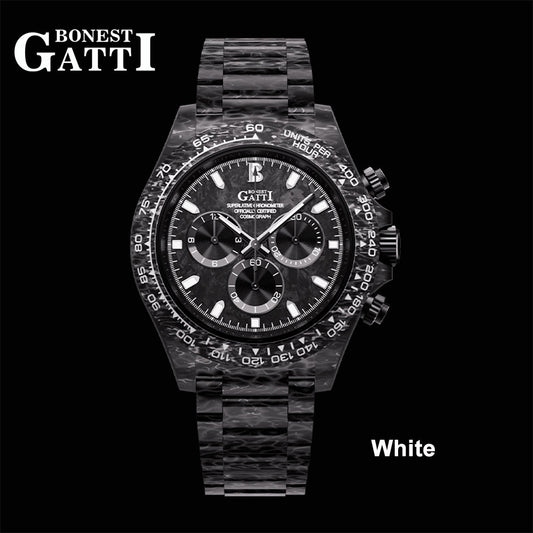BONEST GATTI BG9012 Full Carbon Fibre Automatic Chronograph Watch
