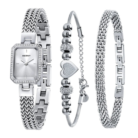 BERNY 2922L Women's Luxury Quartz Watch & Matching Bracelet Set - Top G Watches