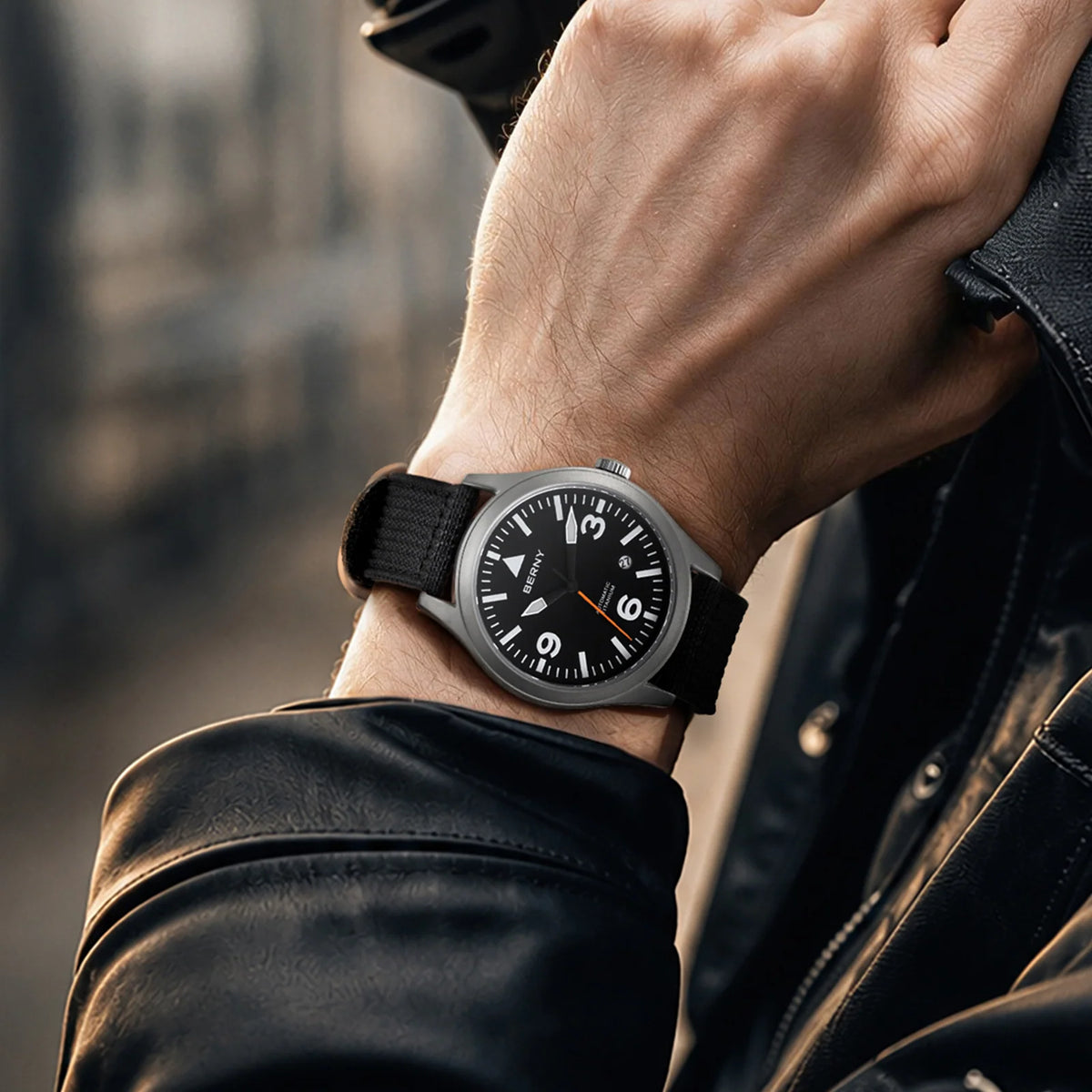 BERNY AMT143M Automatic Titanium Field Watch – Sapphire - Top G Watches