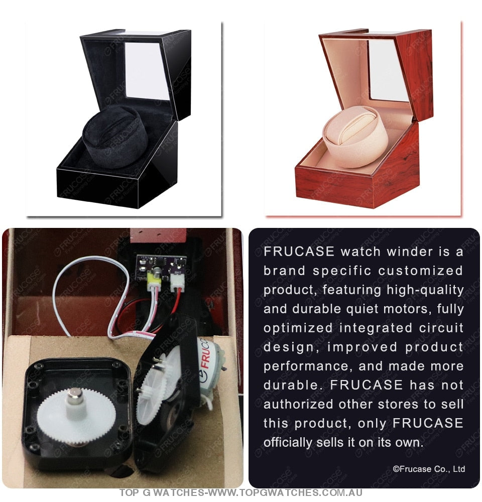 360 Auto Motion Winder Wooden Display Case - Powered By Usb Cable /Battery Mode. Watch Accessories