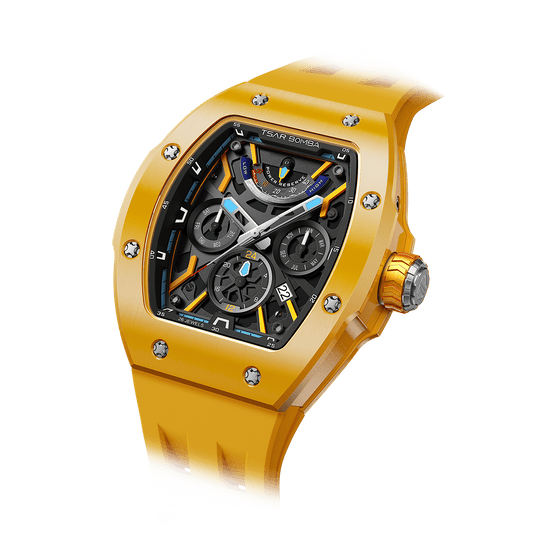 Official TSAR BOMBA – Full Ceramic Automatic Skeleton Watch (Miyota 9100) - TB8222C - Top G Watches