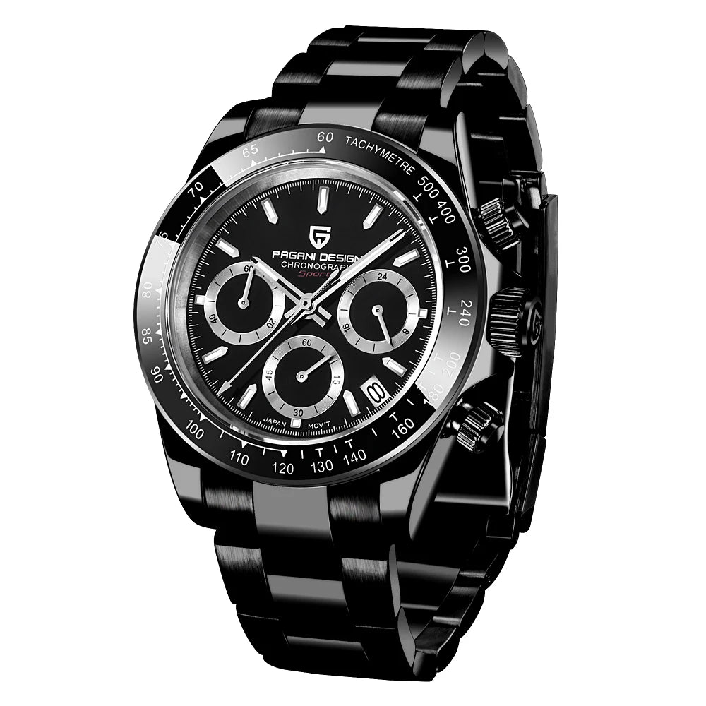 Pagani Design Elite Automatic Mechanical Sapphire-Glass Chronograph Watch - PD1644