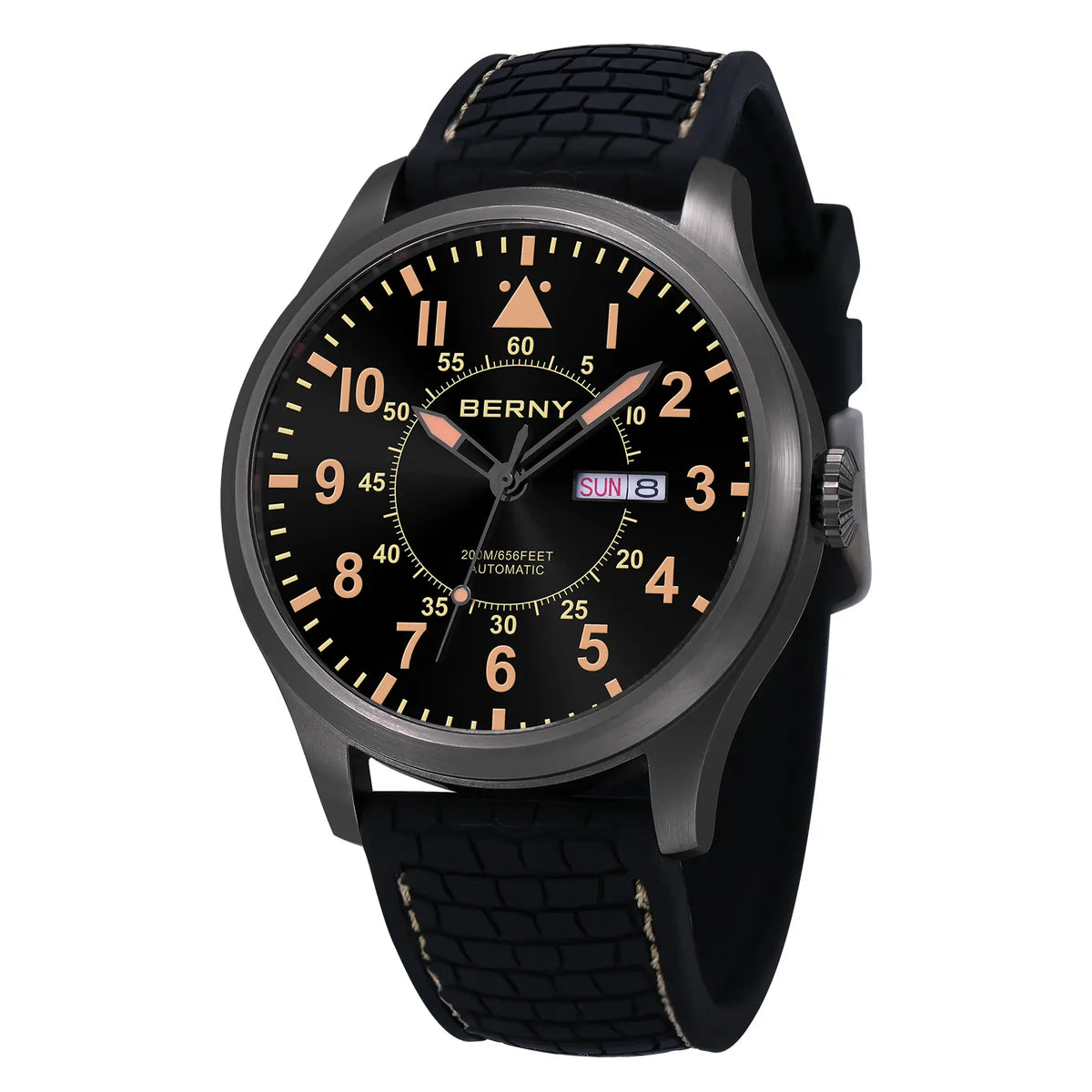 BERNY AM127M Automatic Aviation Pilot Watch – 48mm Sapphire