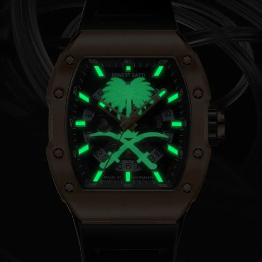 BONEST GATTI BG9904 Palm Tree & Sword Skeleton Automatic Watch