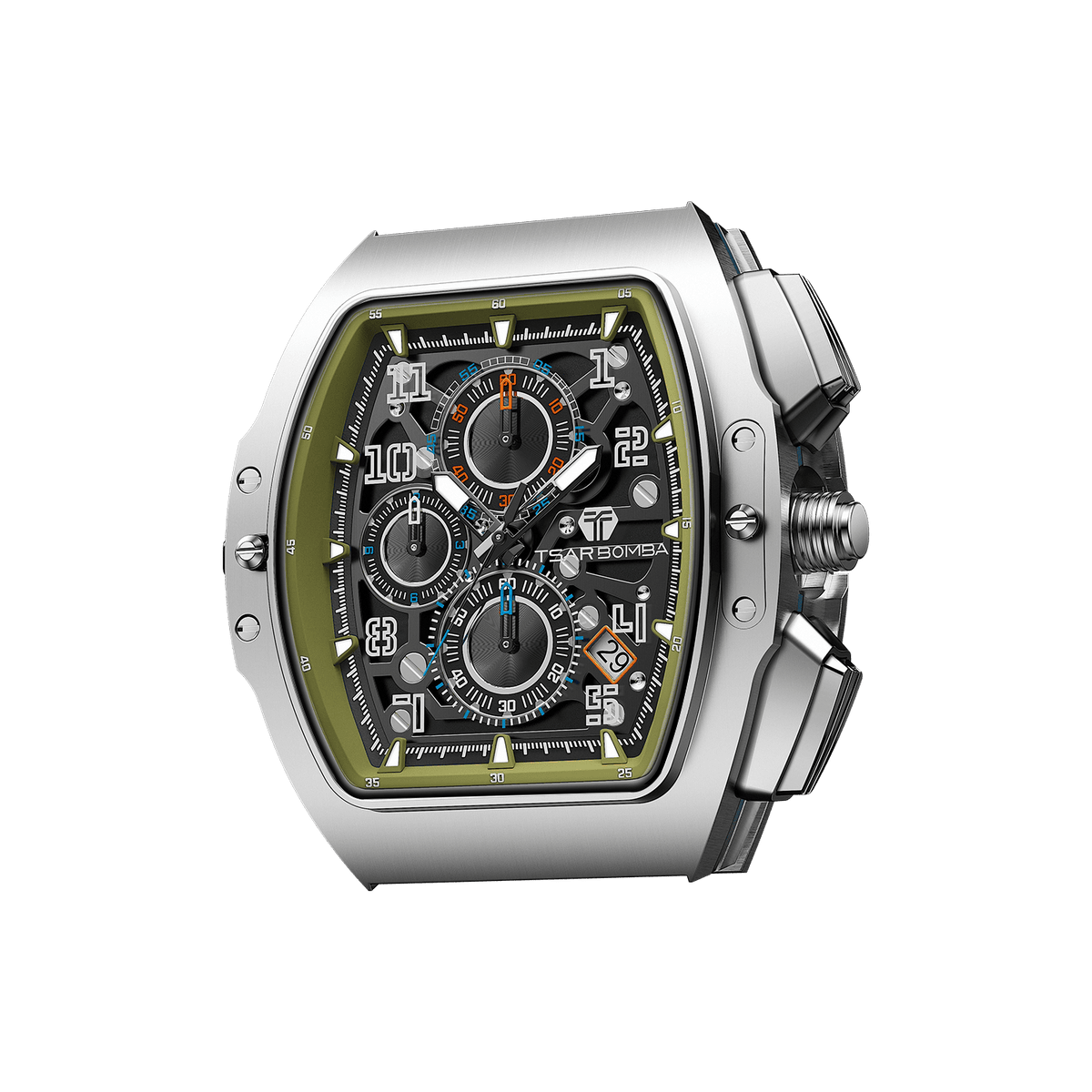Official TSAR BOMBA TB8214 / TB8218 Build-Your-Own Interchangeable Watch Head – Automatic or Quartz - Top G Watches