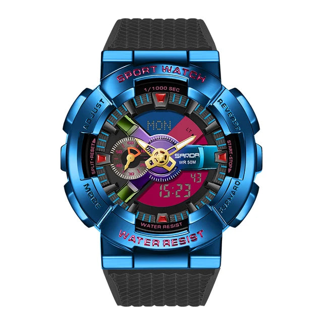 SANDA 9004 Digital Sports Watch - Waterproof Military G-Style Shockproof