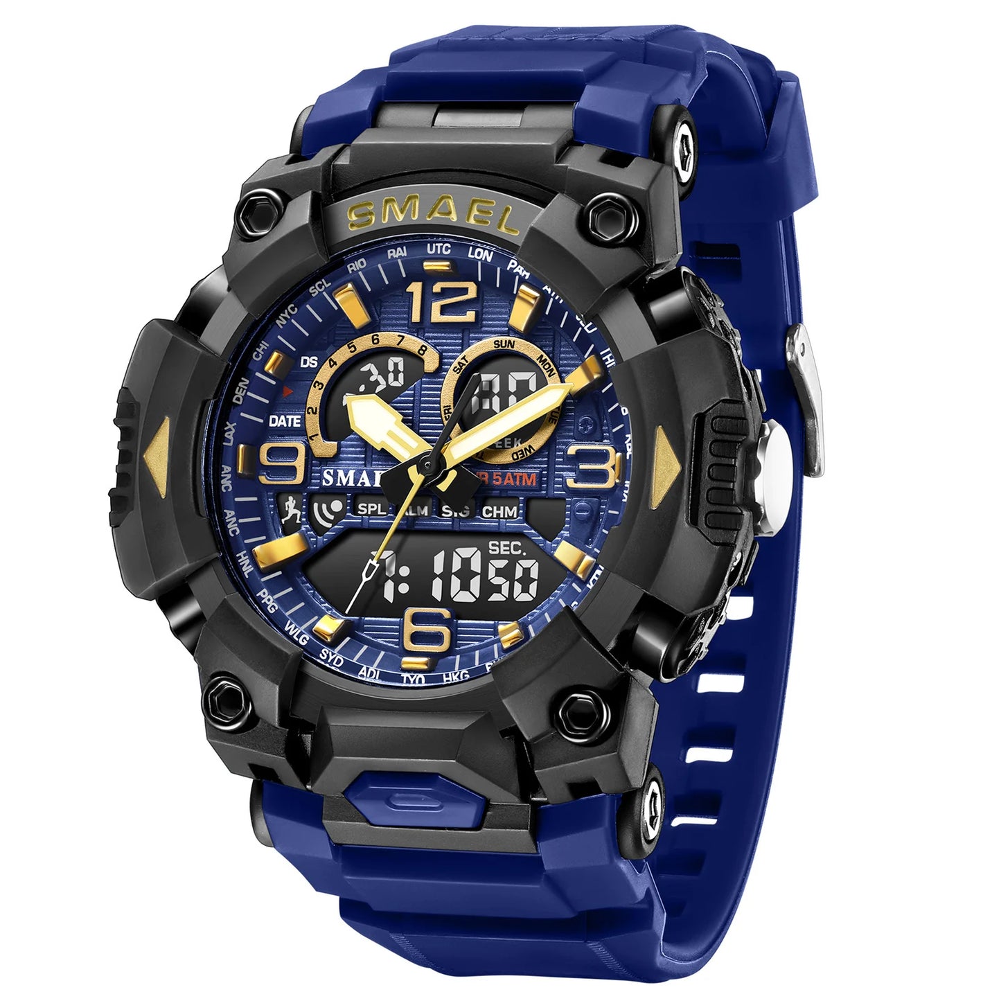 Smael 8099 Digital Sports Watch - Waterproof LED Multifunction Sports Watch - Top G Watches