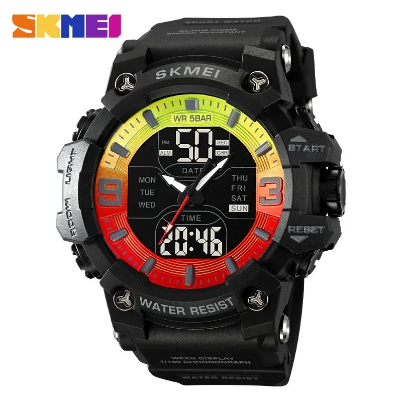Skmei Military Tactical 2222 Waterproof Dual-Digital Sports Watch - Top G Watches