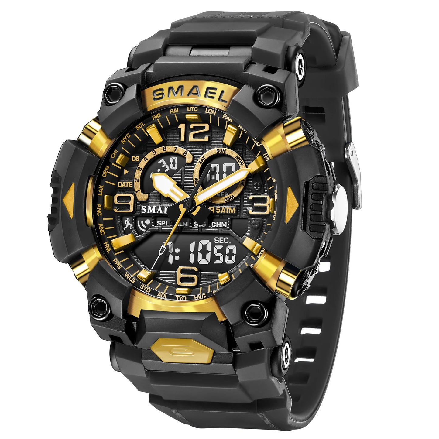 Smael 8099 Digital Sports Watch - Waterproof LED Multifunction Sports Watch - Top G Watches