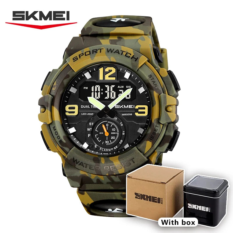 Vibrant Camo Skmei Sport Digital-Analog Quartz Watch - Top G Watches