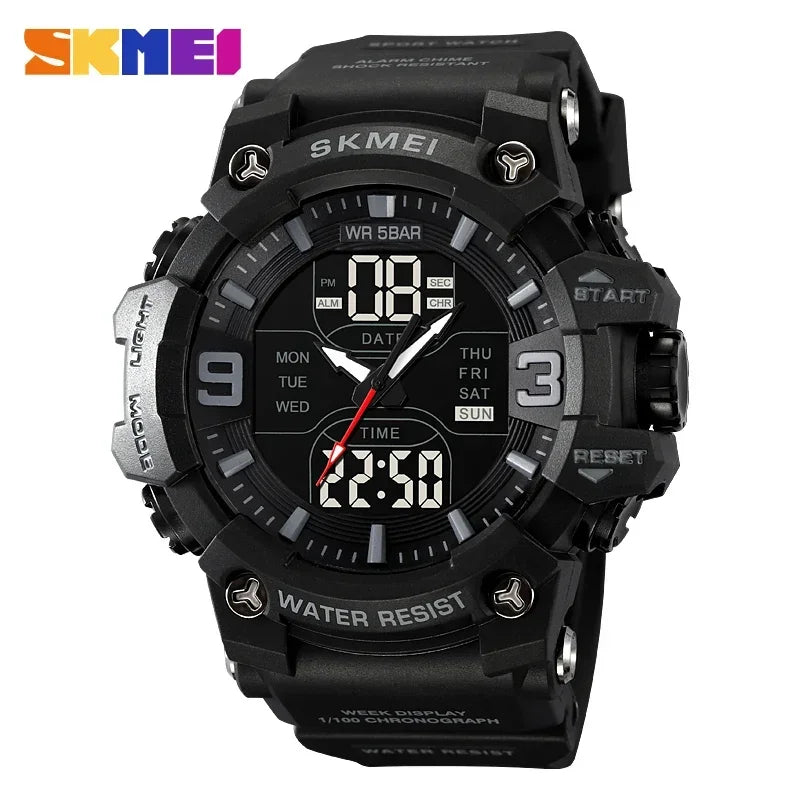 Skmei Military Tactical 2222 Waterproof Dual-Digital Sports Watch - Top G Watches