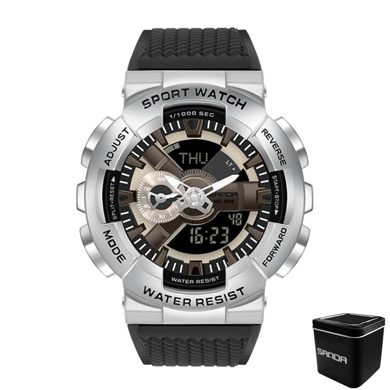 SANDA 9004 Digital Sports Watch - Waterproof Military G-Style Shockproof