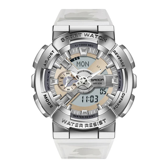 SANDA 9004 Digital Sports Watch - Waterproof Military G-Style Shockproof