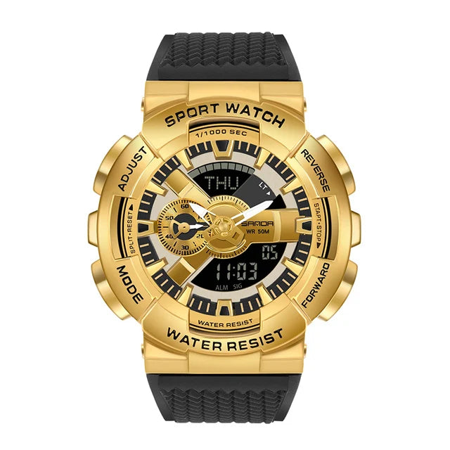 SANDA 9004 Digital Sports Watch - Waterproof Military G-Style Shockproof