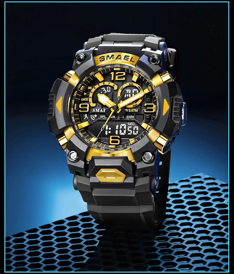 Smael 8099 Digital Sports Watch - Waterproof LED Multifunction Sports Watch - Top G Watches