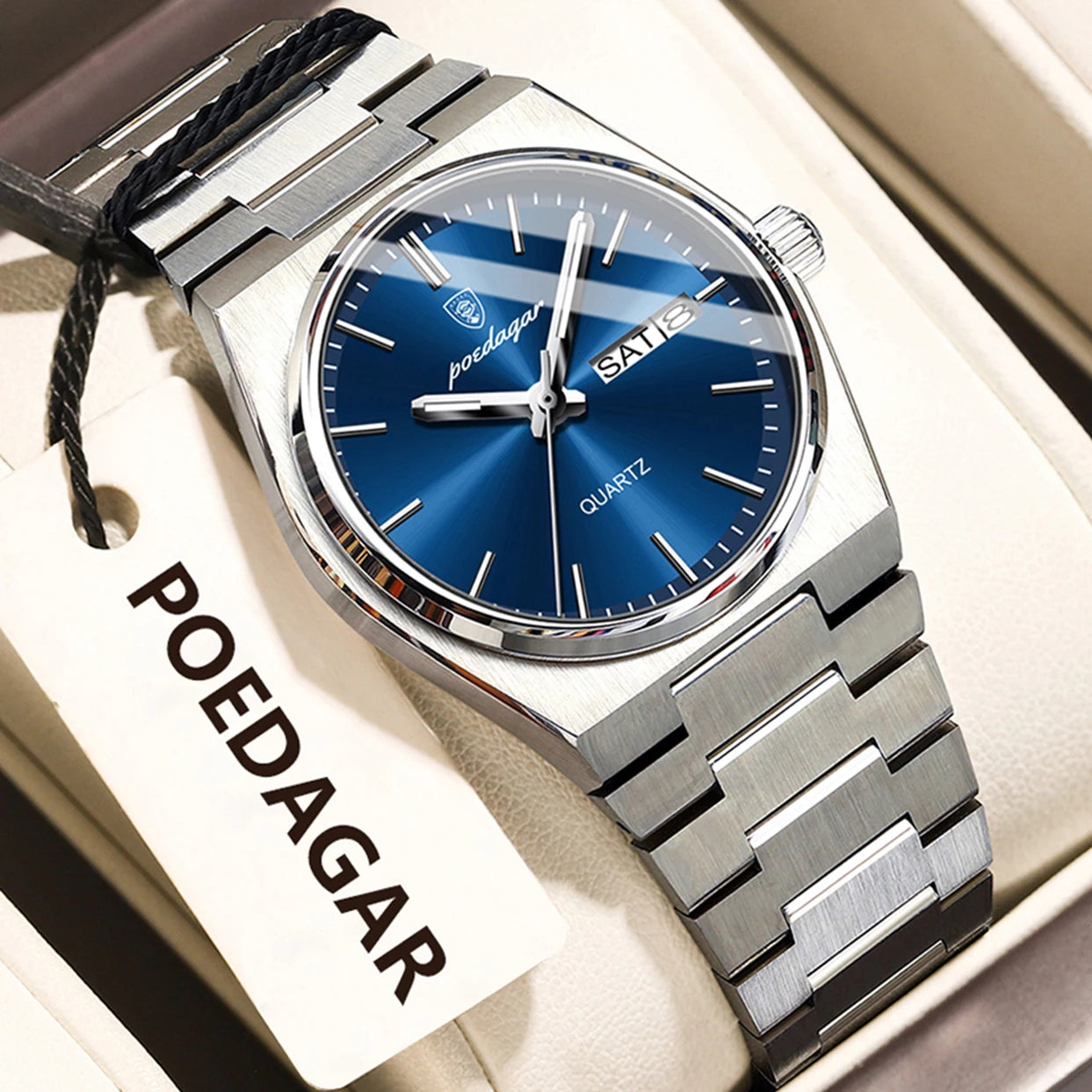 POEDAGAR 786 Luxury Ladies Watch | Stainless Steel Waterproof Quartz Dress Watch