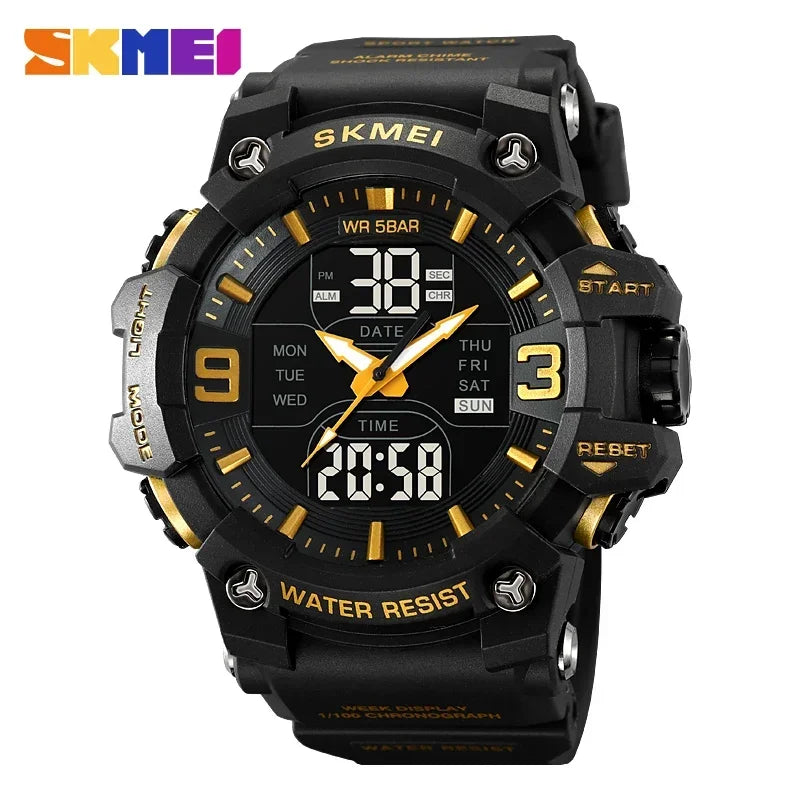 Skmei Military Tactical 2222 Waterproof Dual-Digital Sports Watch - Top G Watches