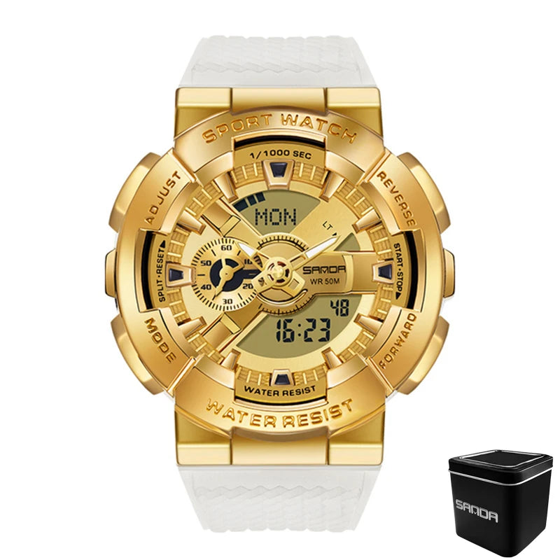 SANDA 9004 Digital Sports Watch - Waterproof Military G-Style Shockproof