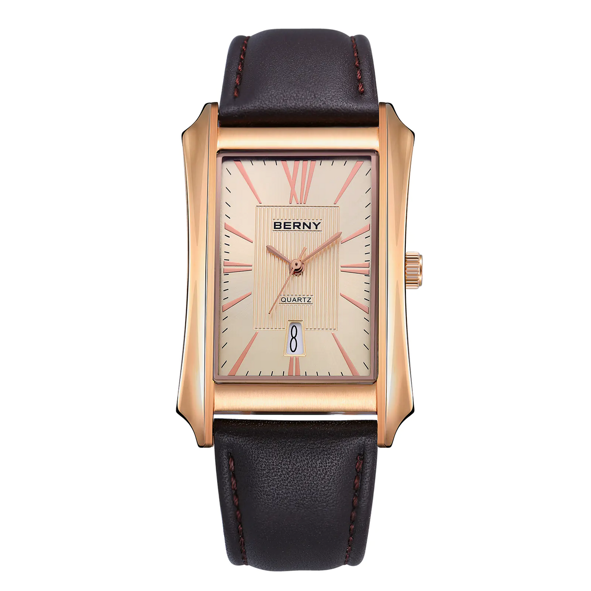 BERNY 2726M Men's Rectangular Quartz Dress Watch - Top G Watches