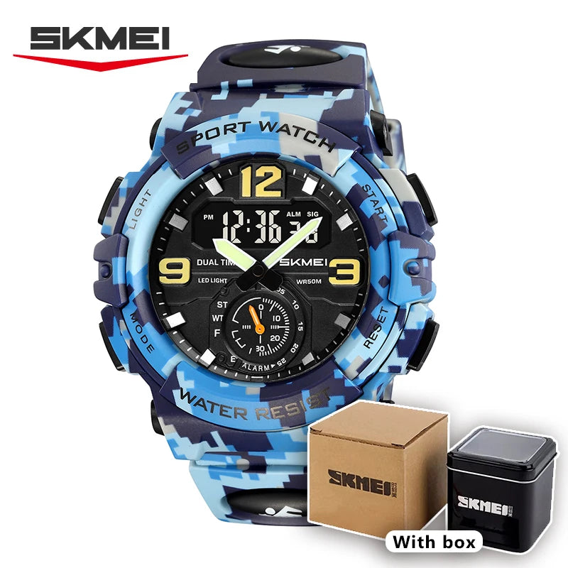 Vibrant Camo Skmei Sport Digital-Analog Quartz Watch - Top G Watches