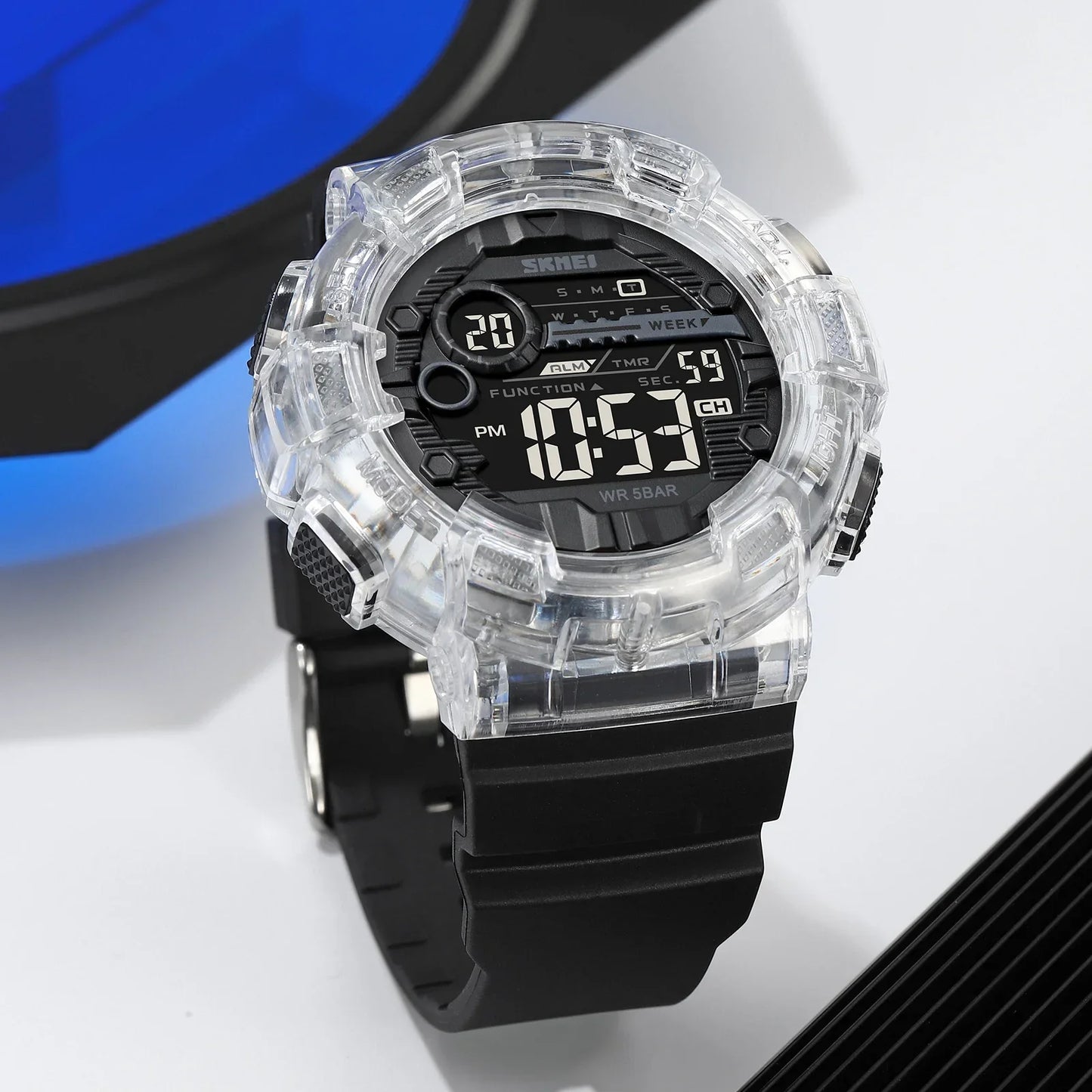 Transparent Series SKMEI 2110 5Bar Waterproof Japan Movement Sports Watch - Top G Watches