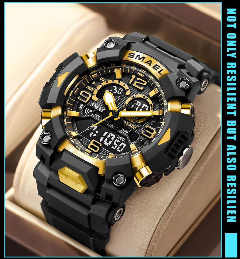 Smael 8099 Digital Sports Watch - Waterproof LED Multifunction Sports Watch - Top G Watches