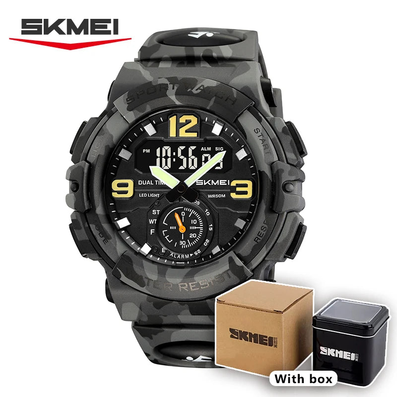 Vibrant Camo Skmei Sport Digital-Analog Quartz Watch - Top G Watches