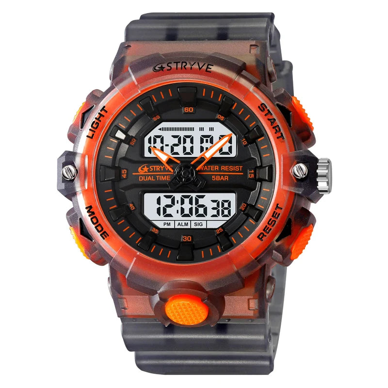 STRYVE S8028 Titan X Tactical Digital Analog Sports – Waterproof Military Watch - Top G Watches