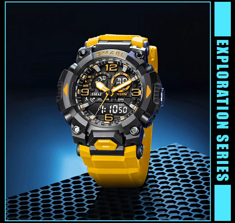 Smael 8099 Digital Sports Watch - Waterproof LED Multifunction Sports Watch - Top G Watches