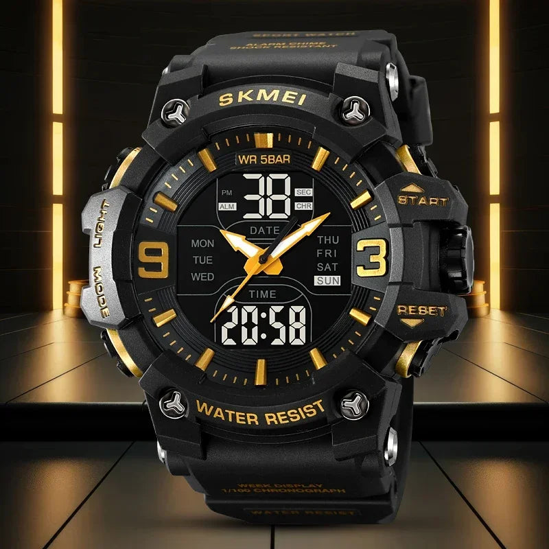 Skmei Military Tactical 2222 Waterproof Dual-Digital Sports Watch - Top G Watches