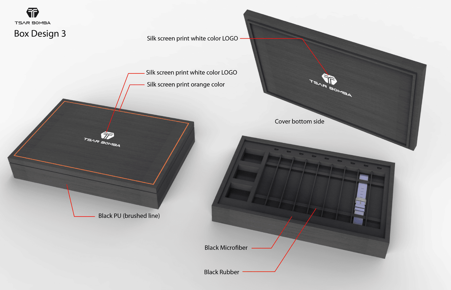 Official TSAR BOMBA Premium Luxury Watch Gift Box & Storage