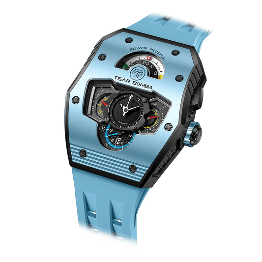 Official TSAR BOMBA Parallax TB8229 Automatic Watch | Ceramic Carbon Fibre Luxury Watch