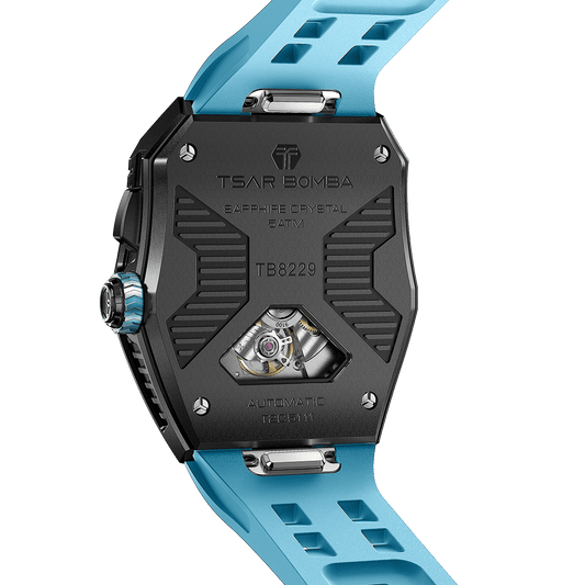 Official TSAR BOMBA Parallax TB8229 Automatic Watch | Ceramic Carbon Fibre Luxury Watch