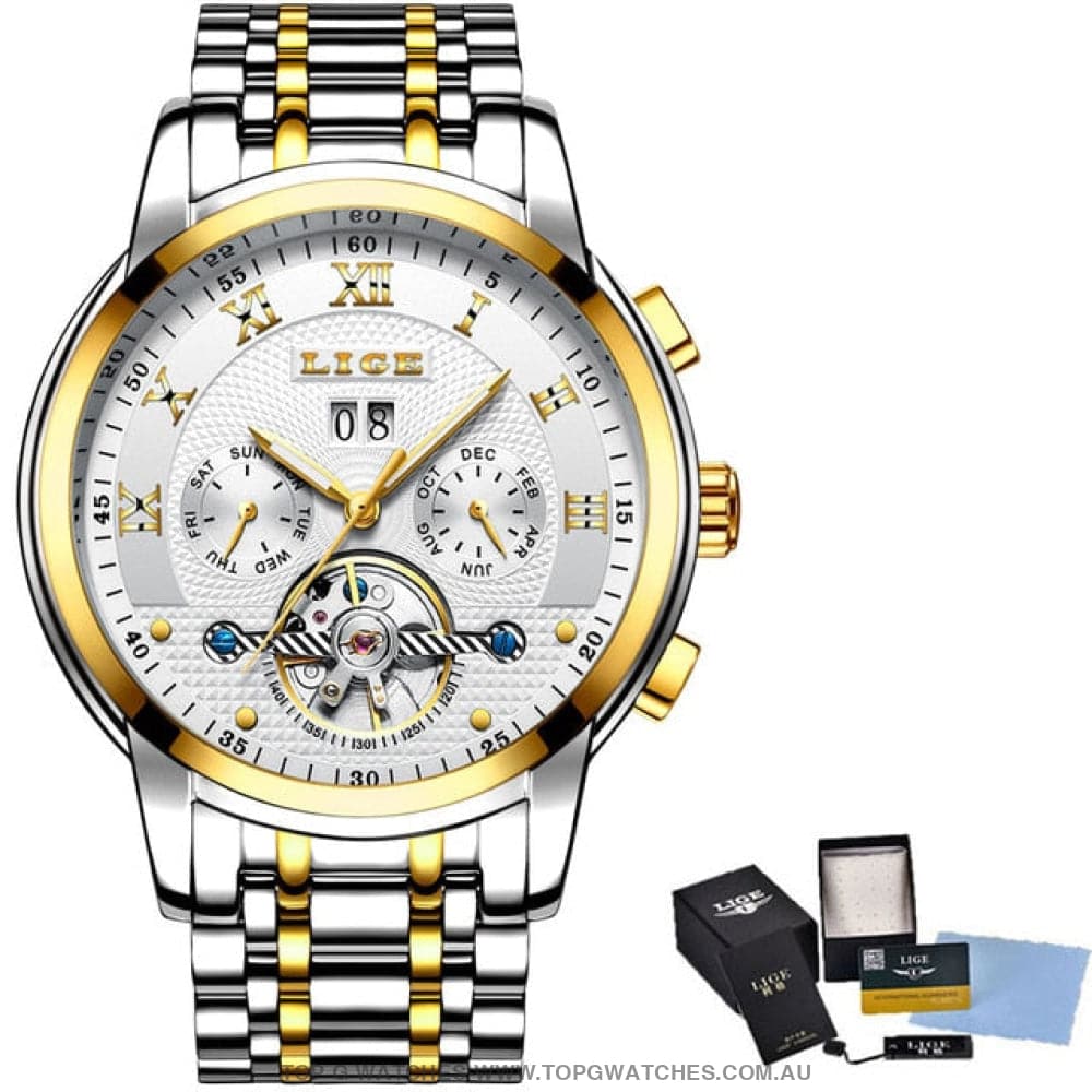 Automatic Lige Elite Luxury Business Waterproof Mechanical Watch - Top G Watches