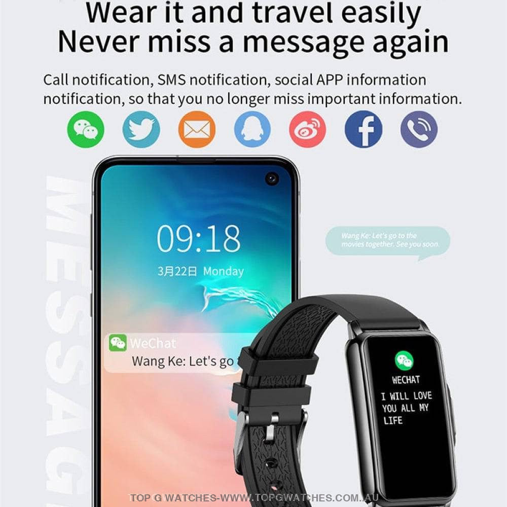 Elegant Light Smart Digital Full Touch Fitness Health Tracker Waterproof Smartwatch - Top G Watches