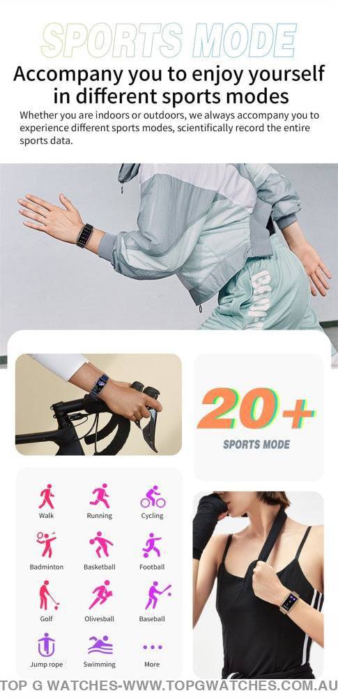 Elegant Light Smart Digital Full Touch Fitness Health Tracker Waterproof Smartwatch - Top G Watches