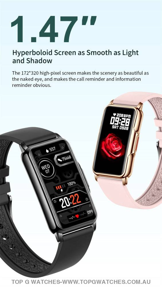 Elegant Light Smart Digital Full Touch Fitness Health Tracker Waterproof Smartwatch - Top G Watches