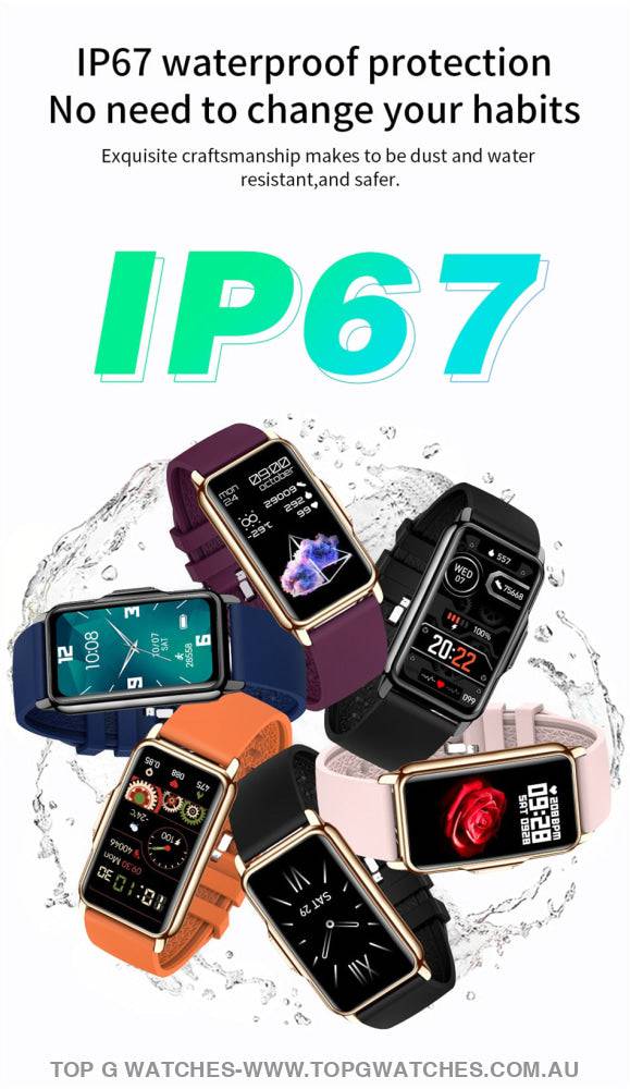 Elegant Light Smart Digital Full Touch Fitness Health Tracker Waterproof Smartwatch - Top G Watches