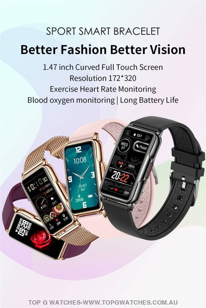 Elegant Light Smart Digital Full Touch Fitness Health Tracker Waterproof Smartwatch - Top G Watches
