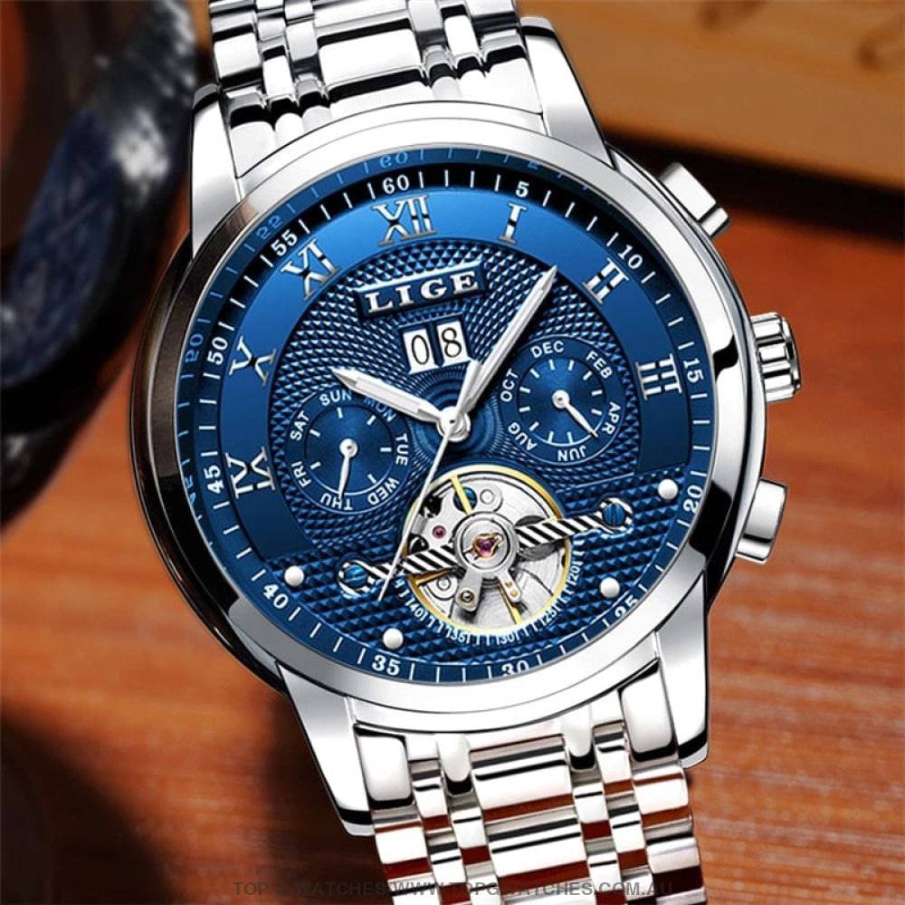Automatic Lige Elite Luxury Business Waterproof Mechanical Watch - Top G Watches