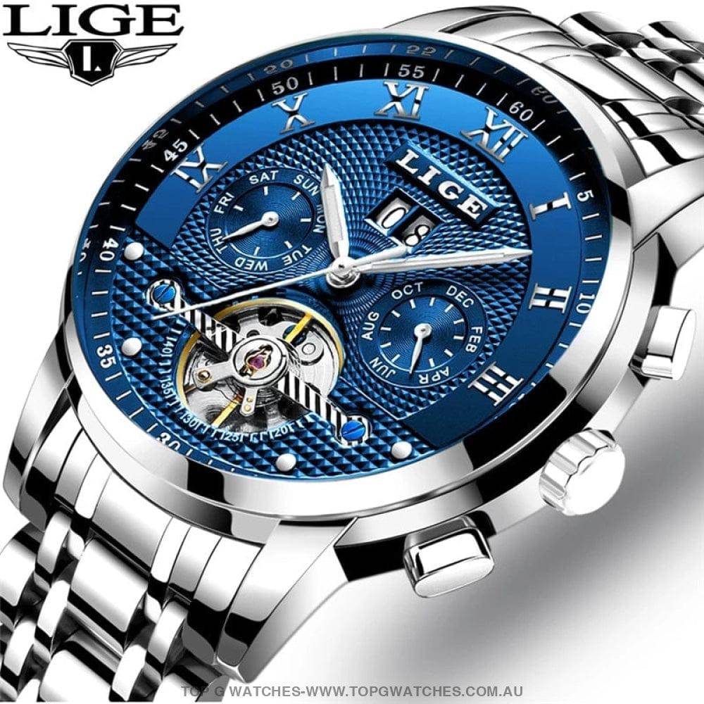 Automatic Lige Elite Luxury Business Waterproof Mechanical Watch - Top G Watches