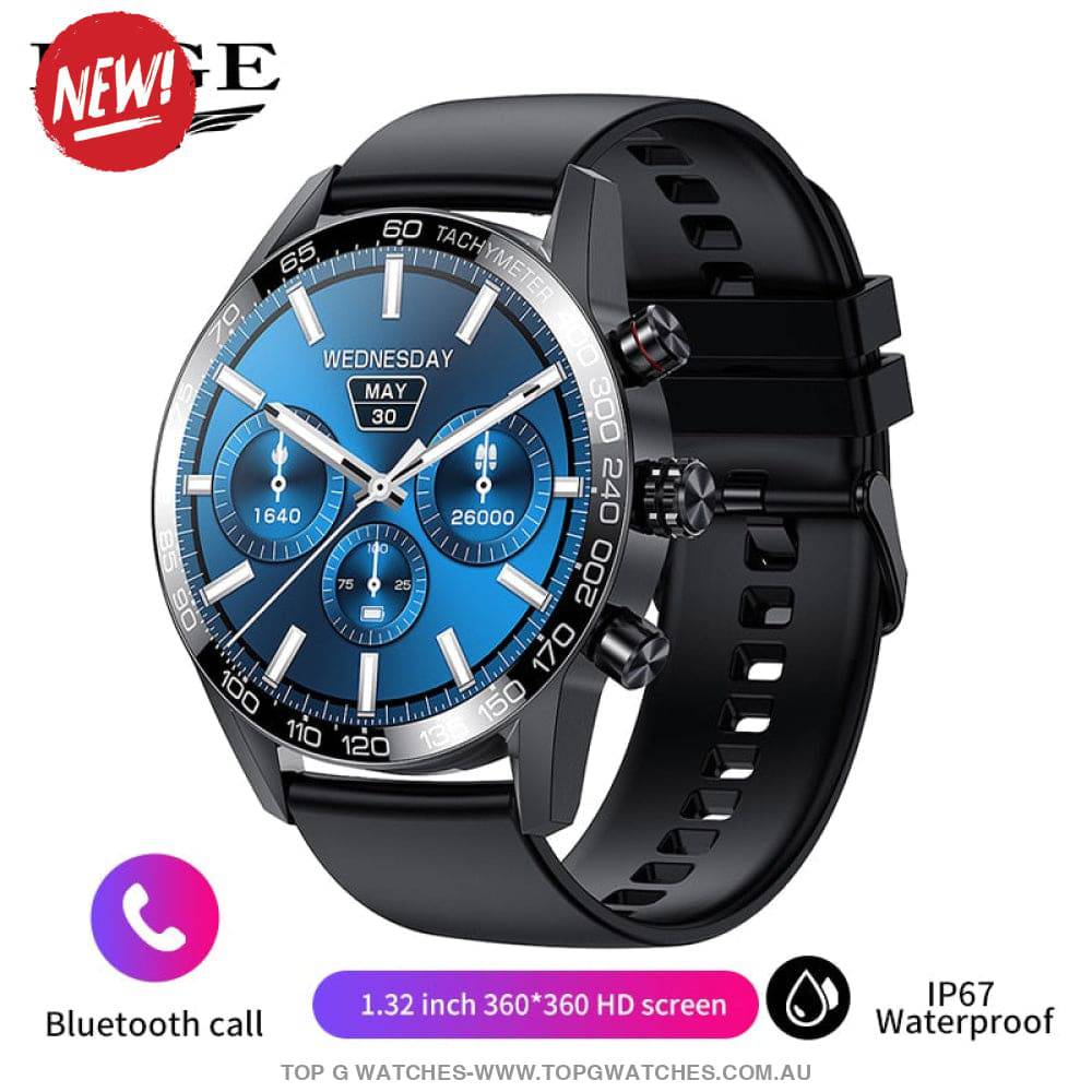 Luxury Lige FULL LED-HD Screen Smart Bluetooth Calling Business Watch - Top G Watches