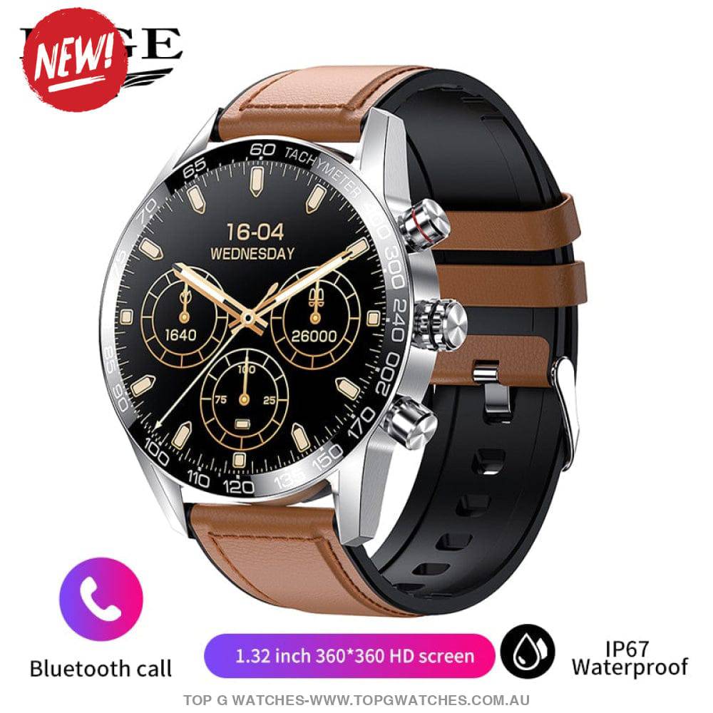 Luxury Lige FULL LED-HD Screen Smart Bluetooth Calling Business Watch - Top G Watches