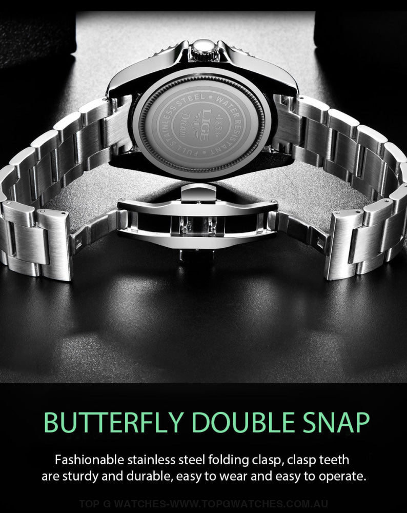 2023 Luxury Lige Profession Subdiver Chronograph Quartz Crystal Wristwatch Mens Watches