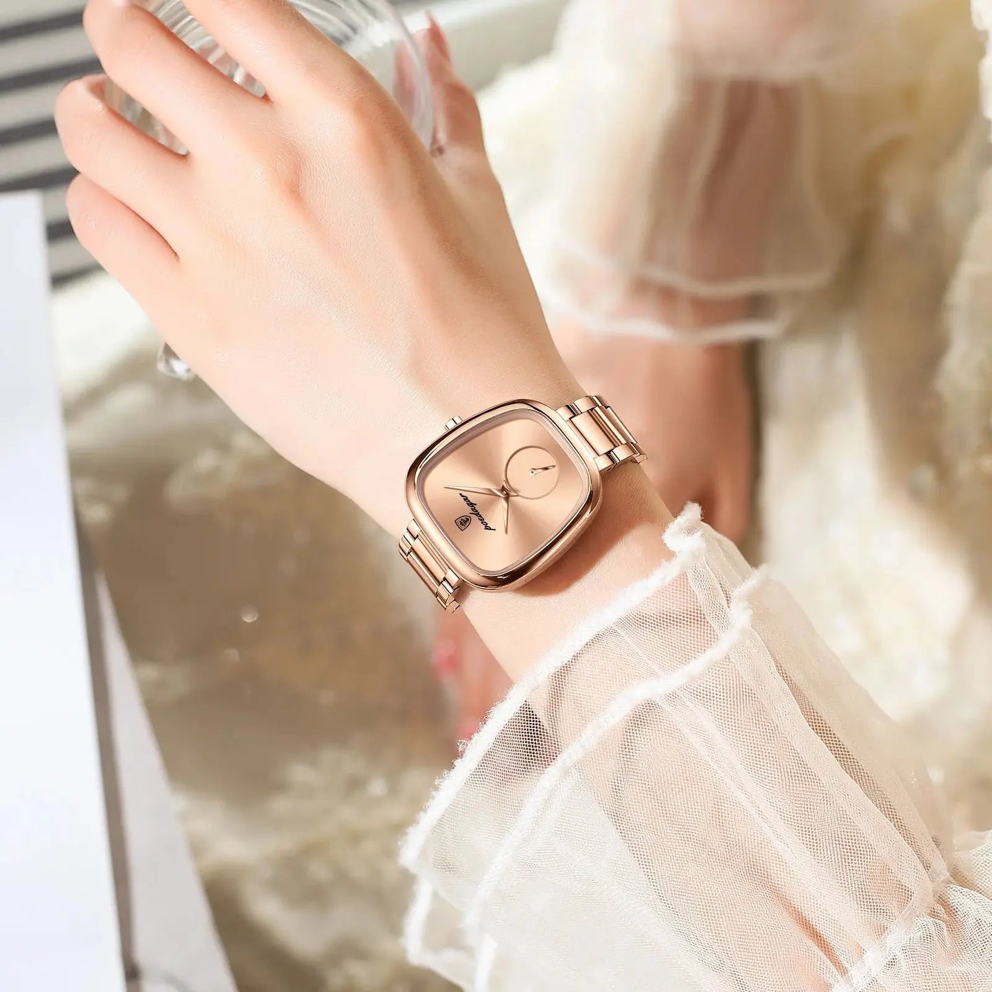 Luxury Poedagar 783 Waterproof Stainless-Steel Quartz Ladies Watch - Top G Watches