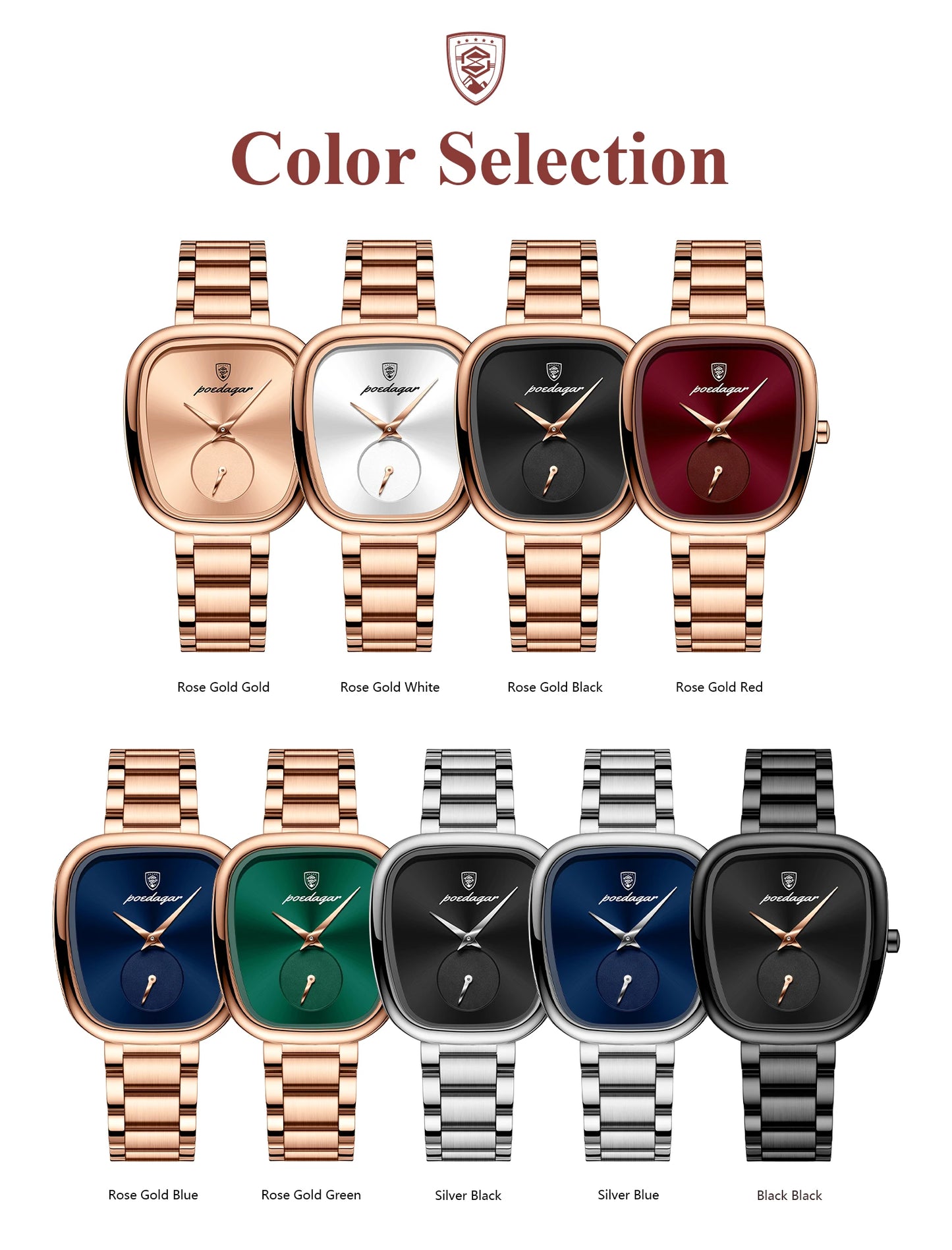 Luxury Poedagar 783 Waterproof Stainless-Steel Quartz Ladies Watch - Top G Watches