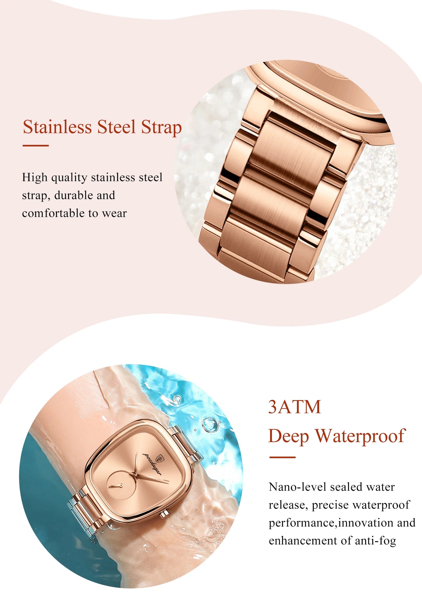 Luxury Poedagar 783 Waterproof Stainless-Steel Quartz Ladies Watch - Top G Watches