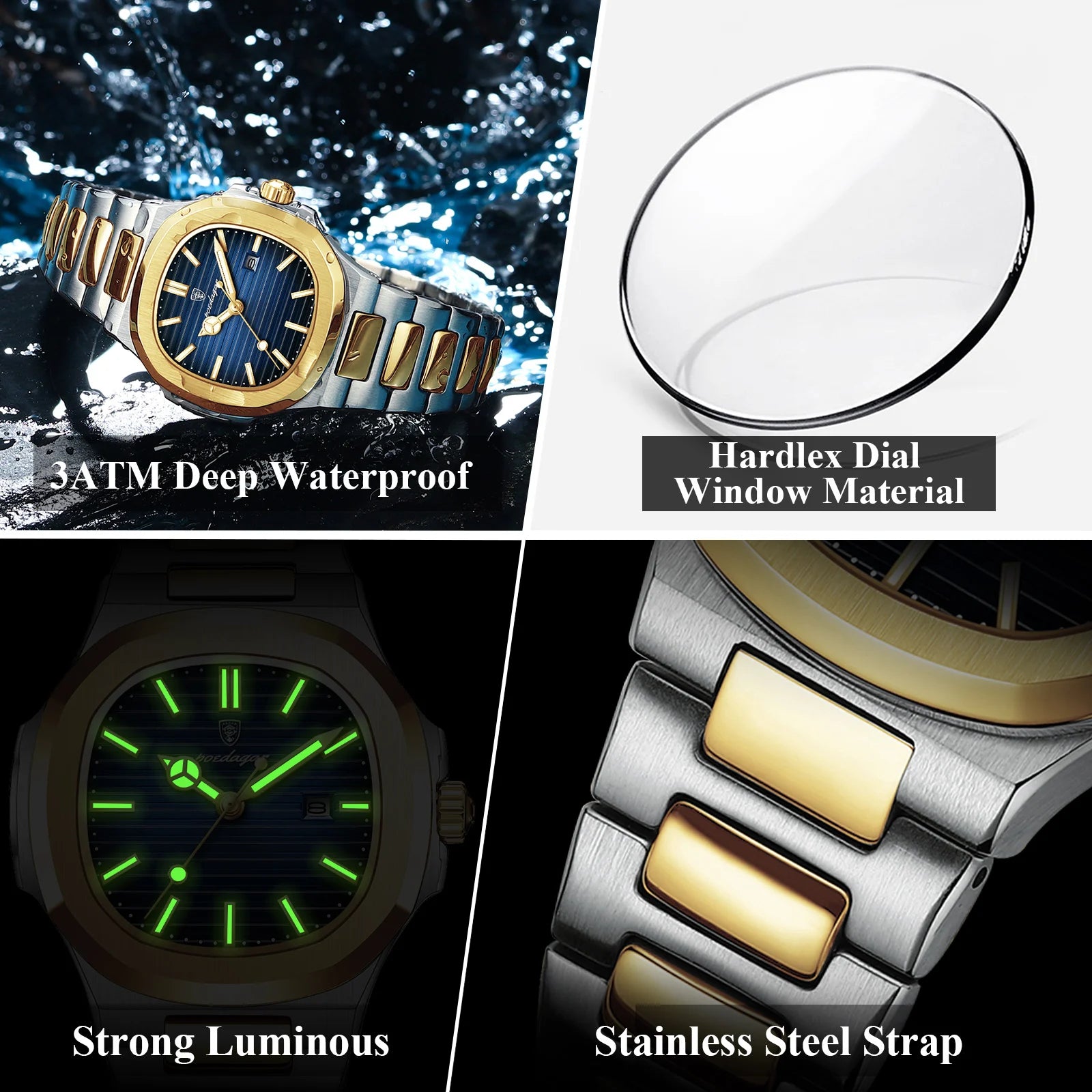 Luxury Poedagar P789 Waterproof Stainless-Steel Quartz Ladies Watch - Top G Watches