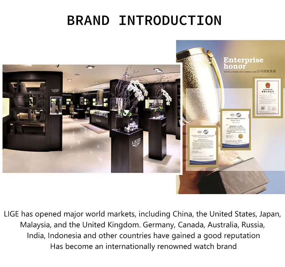 NEW Lige Tonneau Waterproof Sports Chronograph Quartz Watch - Top G Watches