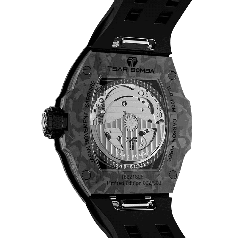 Official Tsar Bomba Atomic-Interchangeable Automatic Carbon Fibre Watch Single Combo Edition - TB8218 - Top G Watches